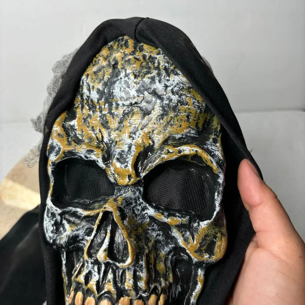 Vintage Easter Unlimited Funworld Grim Reaper Skull Skeleton Halloween Face Mask